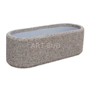 Donica betonowa  owalna 150 x 60 x 50 cm 