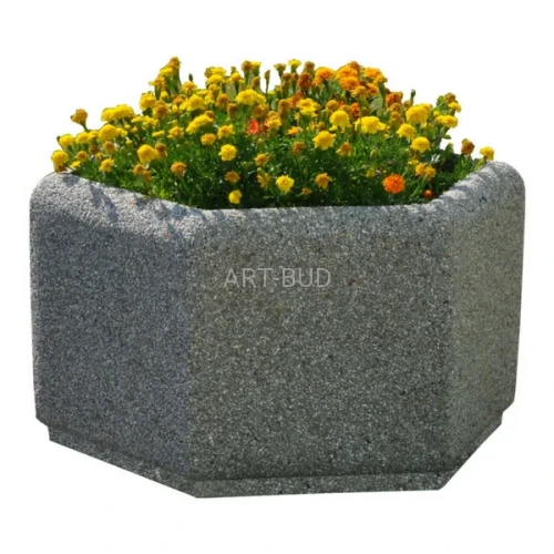 Donica betonowa sześciokątna śr 80 wys 46 cm