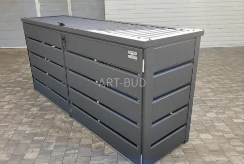 Zabudowa pojemników na śmieci 2,72×0,75×1,3 m