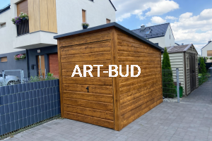 Garaż 2x3 m jednospadowy drewnopodobny