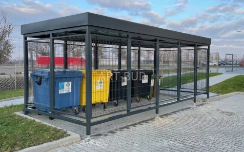 Wiata śmietnikowa metalowa konstrukcja