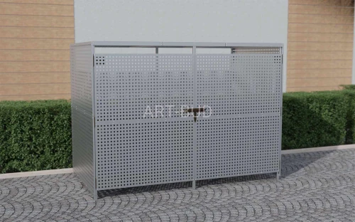 Wiata na pojemniki do smieci LID blacha perforowana 300 x 200 cm