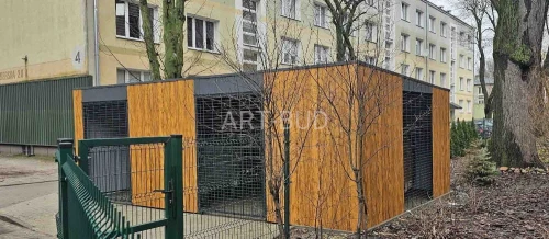 Duża pełna wiata śmietnikowa MODERN 