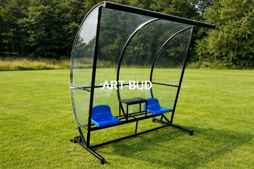 Wiata stadionowa sportowa dla 2 osób ze stolikiem