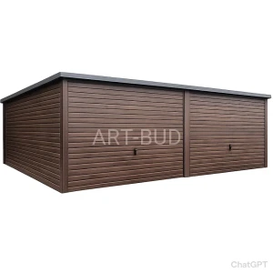 Garaż dwustanowiskowy 6x5 spad dachu na tył