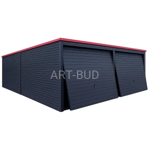 Garaż dwustanowiskowy 6x6 dach jednospadowy