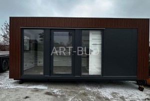 Kontener mieszkalny 6x3 z aneksem kuchennym i łazienką