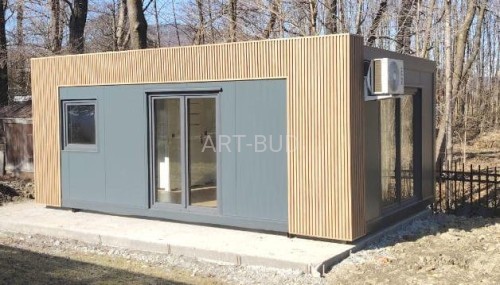 Kontener mieszkalny 7x4 z łazienką i aneksem kuchennym