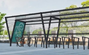 Wiata na rowery PAM  M2 M3 M4 dach szklany 