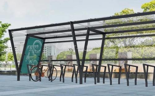 Wiata na rowery PAM  M2 M3 M4 dach szklany 