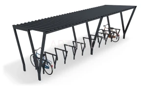 Wiata na rowery PAM  M2 M3 M4 dach z blachy trapezowej