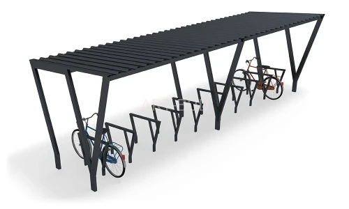 Wiata na rowery PAM  M2 M3 M4 dach z blachy trapezowej