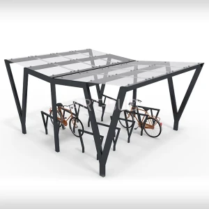 Wiata na rowery PAM DUO  M1 dach szklany 