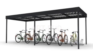 Wiata na rowery ARBS M2 dach z blachy trapezowej