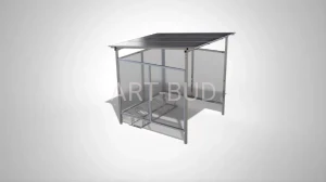 Wiata na rowery Skyflat S1 solid