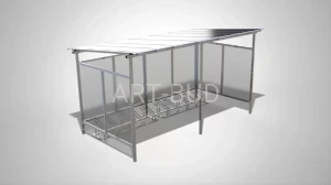 Wiata na rowery Skyflat S2-S6 solid 