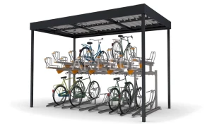Wiata na rowery ARB-2TS na stojaki piętrowe jednostronne