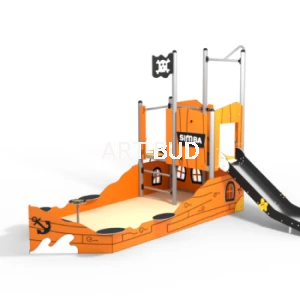 Statek piaskownica dla dzieci plac zabaw linia Ocean