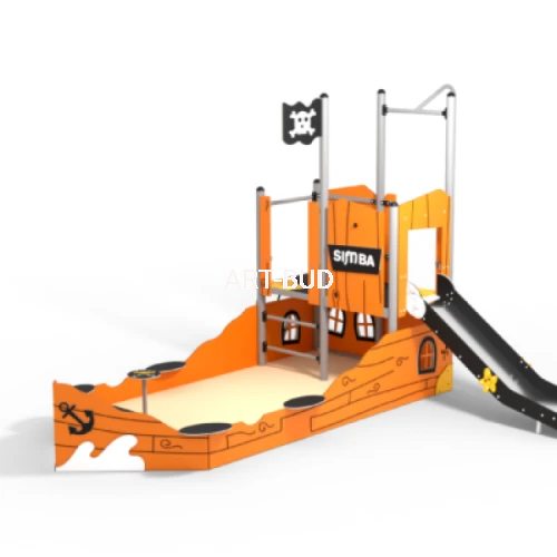 Statek piaskownica dla dzieci plac zabaw linia Ocean