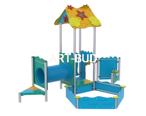 Zestaw na plac zabaw dla dzieci z piaskownicą i tunelem linia Ocean 