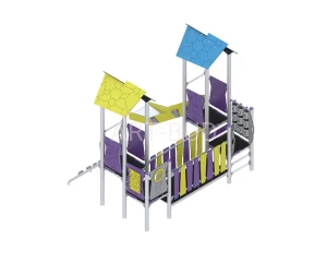 Zestaw na plac zabaw dla dzieci wieże zjeżdżalnia  City Line Colour