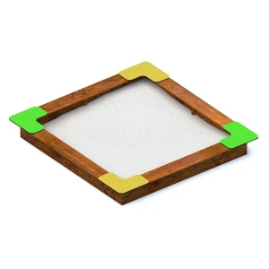 Piaskownica kwadratowa drewniana dla dzieci na plac zabaw