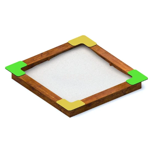 Piaskownica kwadratowa drewniana dla dzieci na plac zabaw