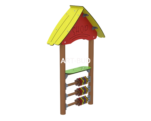 Panel edukacyjny dla dzieci na plac zabaw liczydło sklepik