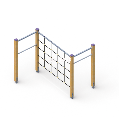 Przeplotnia linowa z drążkiem dla dzieci na plac zabaw ścieżka zdrowia