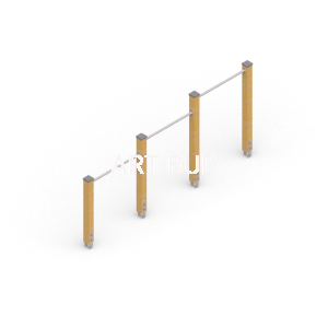 Drążek gimnastyczny potrójny dla dzieci na plac zabaw ścieżka zdrowia