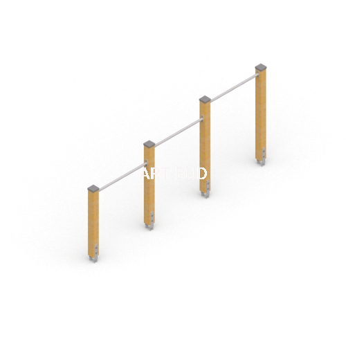 Drążek gimnastyczny potrójny dla dzieci na plac zabaw ścieżka zdrowia