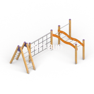Komplet sprawnościowy niski dla dzieci na plac zabaw ścieżka zdrowia