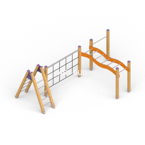 Komplet sprawnościowy niski dla dzieci na plac zabaw ścieżka zdrowia