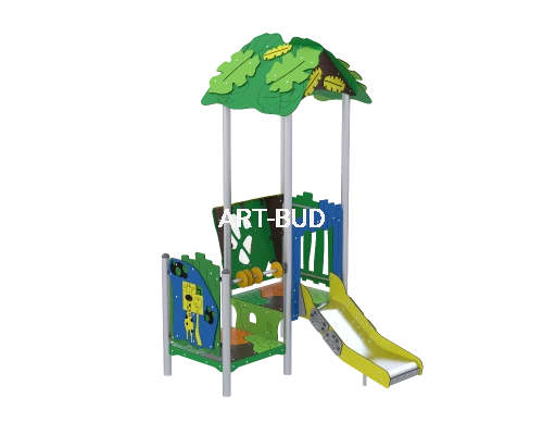 Zestaw zabawowy Jungle na plac zabaw z wieżą i zjeżdżalnią ZZJE/0100