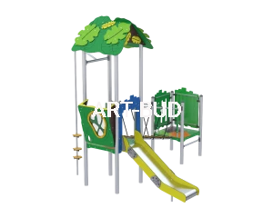 Zestaw zabawowy Jungle z przejściem linowym i zjeżdżalnią ZZJE/0103