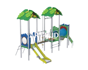 Zestaw zabawowy Jungle rozbudowany z wieżami i zjeżdżalniami ZZJE/0208