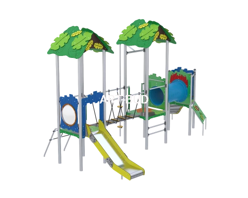 Zestaw zabawowy Jungle rozbudowany z wieżami i zjeżdżalniami ZZJE/0208