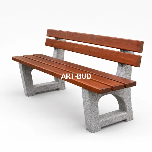 Ławka betonowa parkowa miejska  z oparciem  180 cm