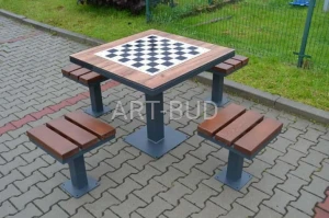 Stolik do gry w szachy zestaw stalowy