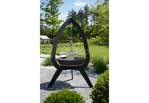 Grill ogrodowy stalowy z rusztem nierdzewnym 70 cm Aurora M4