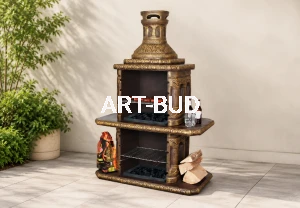 Grill betonowy ogrodowy z rusztem nierdzewnym Akwilon K3