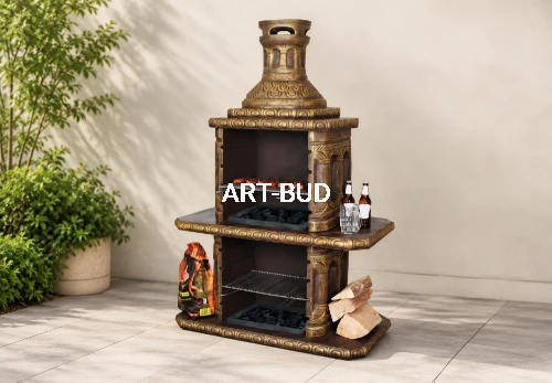 Grill betonowy ogrodowy z rusztem nierdzewnym Akwilon K3