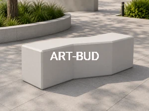 Siedzisko z betonu architektonicznego Fala Deco 176 cm