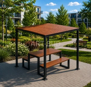 Pergola tarasowa zadaszenie płaskie