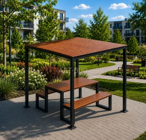 Pergola tarasowa zadaszenie płaskie