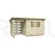 Drewniany domek narzędziowy WOJTEK B – 10,3 m² (470×220 cm) + wiata 6,4 m² 