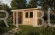 Drewniany domek narzędziowy WOJTEK B – 10,3 m² (470×220 cm) + wiata 6,4 m² 