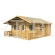 Drewniany domek CHABER CLASSIC 600×600 cm – 33,6 m² z tarasem
