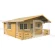 Drewniany domek CHABER CLASSIC 600×600 cm – 33,6 m² z tarasem
