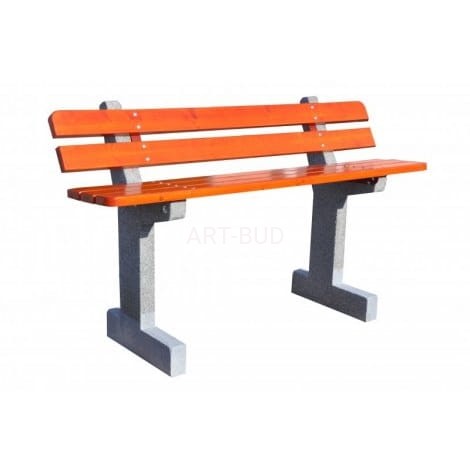 Ławka betonowa do wkopania z oparciem 